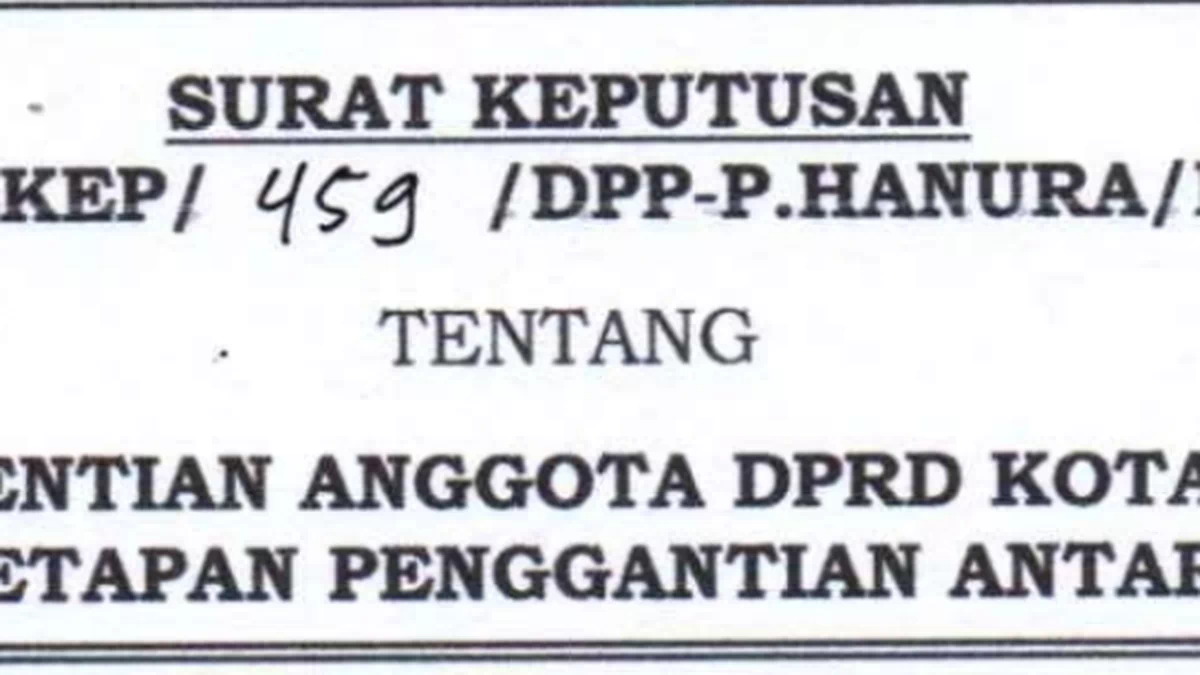 DPP Hanura Pecat Mokris Lay, Diana Oktaviana Bire Ditetapkan sebagai PAW Anggota DPRD Kota Kupang