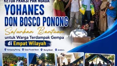 Ketua Fraksi PAN DPRD Ngada Yohanes D.B Ponong Turun Langsung Bantu Warga Terdampak Gempa di Empat Wilayah