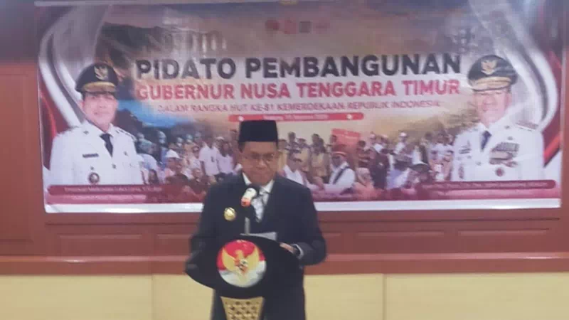Pidato HUT ke-81 RI, Gubernur Melki Ekonomi NTT Tumbuh 5,01 Persen, Kemiskinan Turun, Dasa Cita Terus Diperkuat