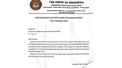 Gelombang Dukungan Kian Menguat, Pengcab TI Flores Timur Resmi Usung Ridwan Angsar Pimpin Taekwondo NTT