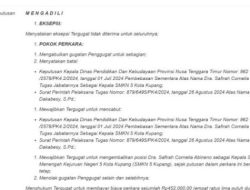 PTUN Kupang Batalkan Dua SK Disdik NTT, Safirah Abineno Dipulihkan Jadi Kepala SMKN 5
