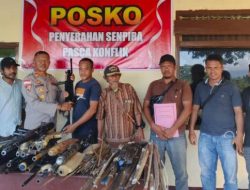 Ratusan Senpi Rakitan dan Sajam Diserahkan Warga Adonara Timur, Polisi Bukti Komitmen Jaga Perdamaian