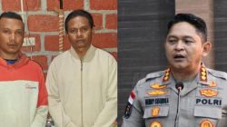 Gama Ferroh didampingi Kuasa hukumnya Leo Lata Open, SH dan Kabid Humas Polda NTT, Kombes Pol. Henry Novika Chandra,